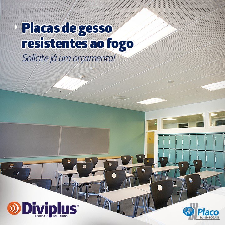 Placa De Gesso Resistente Ao Fogo Placo